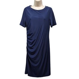 Steffen Schraut Side Ruched Day Dress Sz M